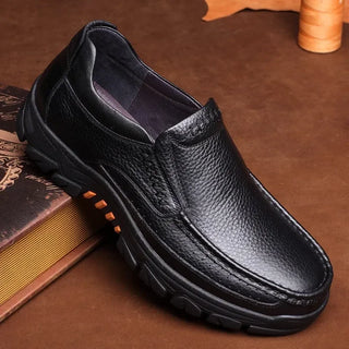 New Leather Casual Business Shoes For Men Cross-Border Manufacturers Direct Sales Light Middle-Aged And Elderly Leather Shoes
