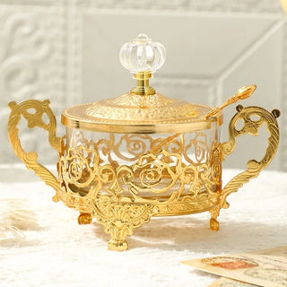 European Style Glass Sugar Bowl