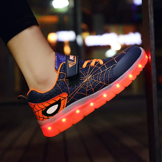 Boys Flash LED Lights Running Shoes