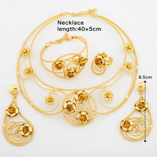 Elegant Dubai Bride Jewelry Set