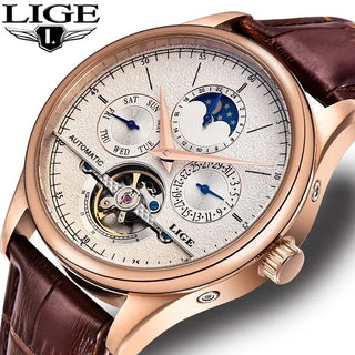 Automatic Mechanical Genuine Leather Wristwatch