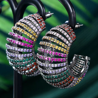 Luxury  Charms Curtain Hoop Earring