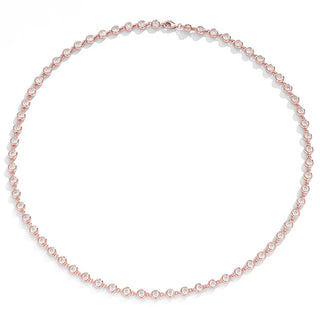 Silver Iced Diamond Tennis Necklaces