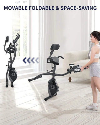 Folding Magnetic Upright Exercise Bike