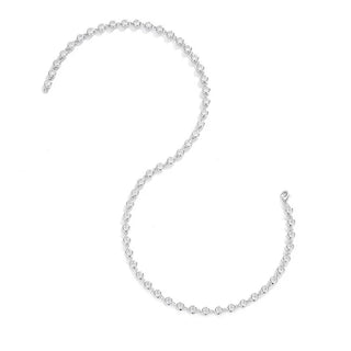 Silver Iced Diamond Tennis Necklaces