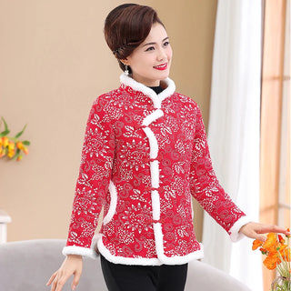 Floral Windproof Warm Ice City Coat