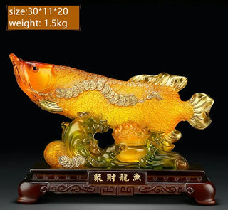Fortune Golden Fish Resin Fortune  Office Company Store Opening Gift Home Furnishing Living Room Decoration