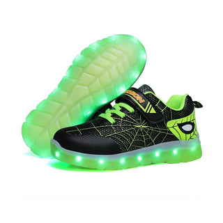 Boys Flash LED Lights Running Shoes