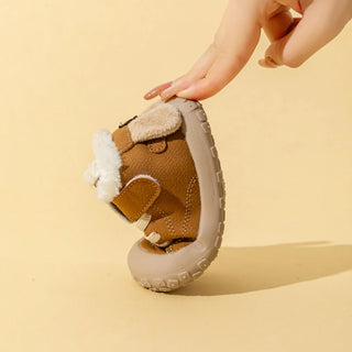 Faux Fur Winter Boots For Children Cute Cartoon Kid's Plush Boots Ergonomics Toddler Warm Boots For Boys Girls Fashion Snow Boot