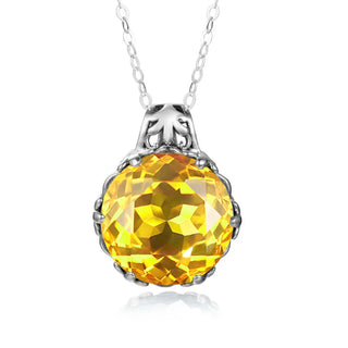 Aquamarine Vintage Gemstone Birthstone Pendant