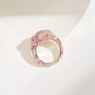Sparkling Sapphire Cocktail Party Ring