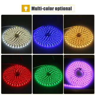 Waterproof LED Strip Light AC 220V 120Leds/m Flexible Tape Lamp Indoor Outdoor Warm Cool White Red Blue Green Pink Home Rope