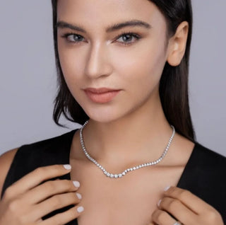 Diamond Chain Wedding Party Necklaces
