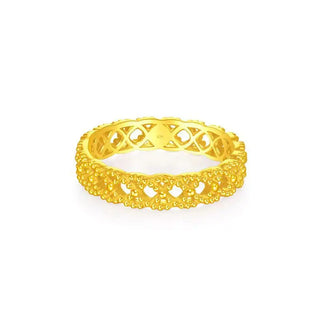 Luxury Pure Gold Lace Ring