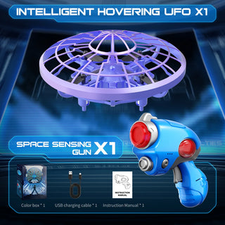 Shooting Induction RC UFO Drone With Space Sensing Gun Shooting Takeoff Landing LED Light Professional Aircraft Toys Gifts Boys