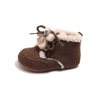 Faux Fur Winter Boots For Children Thick Warm Boy's Girl's Snow Boots Anti-slippery Kid's Plush Boots Winter Cotton Warm Shoes