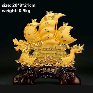 Smooth Sailing Sailboat Decoration Large Dragon Boat Housewarming Opening Gift Office Living Room Decoration