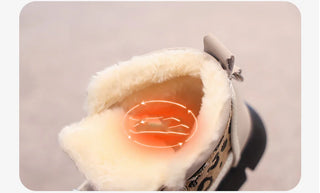 Leopard Fashion Snow Boots For Children Thick Warm Teenager Kid's Plush Boots Trend Fashion Boy's Girl's Warm Ankle Boots