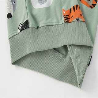 Jumping Meters 2-7T Animals Print Long Sleeve Boys Sweatshirts Children's Clothing Autumn Spring Kids Hooded Tops Costume