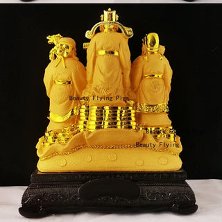 Fortune three-star ornaments God of wealth Fulushou Housewarming business gifts living room TV cabinet crafts Home decoration