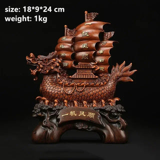 Smooth Sailing Sailboat Decoration Large Dragon Boat Housewarming Opening Gift Office Living Room Decoration