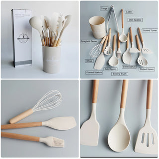 Silicone Utensils Spatula Kitchenware Sets