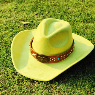 Wide Brim Fedora Felt Hat