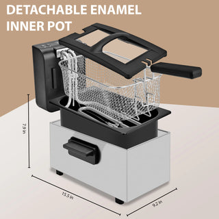 Stainless Steel Countertop Electric Deep Fryer
