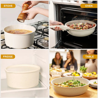 Sensor Handles Ceramic Cookware Set
