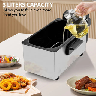 Stainless Steel Countertop Electric Deep Fryer