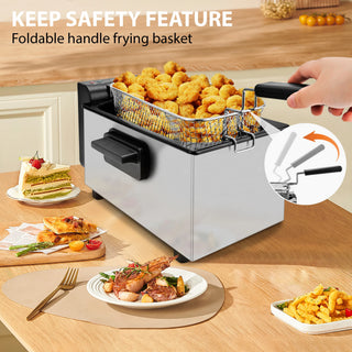 Stainless Steel Countertop Electric Deep Fryer
