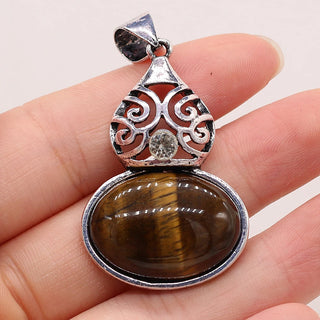 Vintage Quartz Stone Crystal Pendants