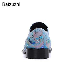 Pointed Metal Toe Genuine Leather Shoes