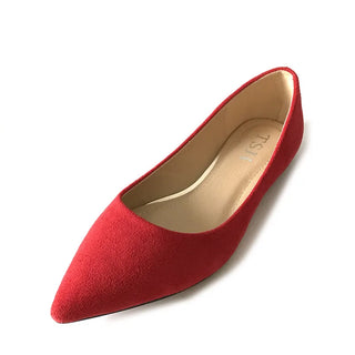 Pointed Toe Shallow Mouth Slip on Shoes
