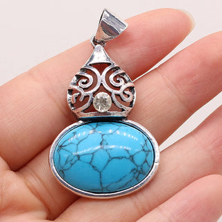 Vintage Quartz Stone Crystal Pendants