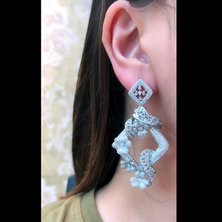 missvikki Luxury Big Original Pendant Earrings For Noble Fashion Women Wedding Party Cubic Zircon Dubai Bridal Earrings Jewelry