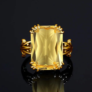 Trendy Delicate Luxury Citrine Stone Rings