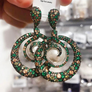 Trendy Luxury Snake Pearl Drop Earring