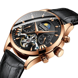 GUANQIN 2025 Business Watch Men Automatic Luminous Clock Man Tourbillon Waterproof Mechanical Watch Top Brand Relogio Masculino