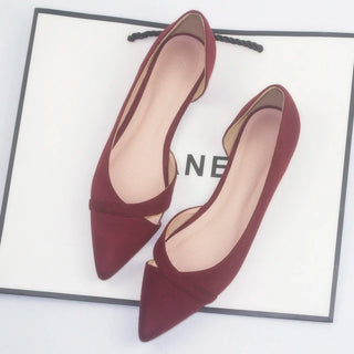Pointed Toe Simple Concise Style Shoes