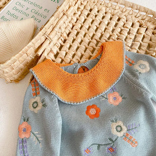Baby Clothing Set Toddler Girls Sweaters And Knit Bloomer 2 Pcs Suits Ruffle Sweater