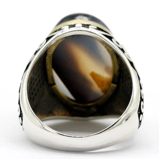 Classic Natural Ocean Onyx Vintage Ring