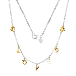 Loved Script Sterling Heart Necklace