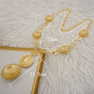 Long Beaded Tassel Pendant Necklace