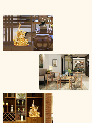 Modern Luxury Golden Dolphin Ceramic Decoration Home Livingroom Table Figurines Crafts Store Window Desktop Statue Accessories