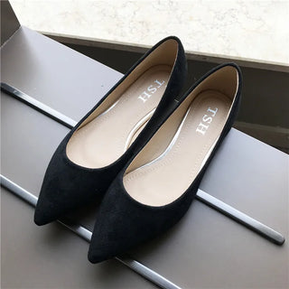 Pointed Toe Shallow Mouth Slip on Shoes