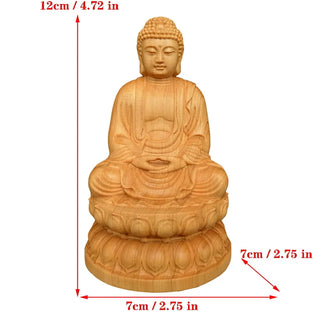 Natural Cypress GuanYin, Sakyamuni Buddha Characters Statue，Solid wood Buddha Statues  Home Room Office Feng Shui Art Statue