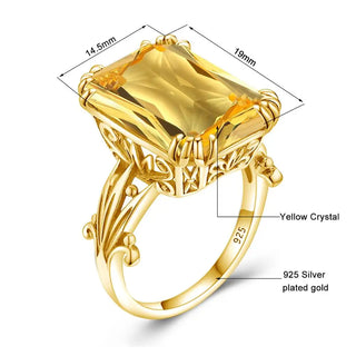 Trendy Delicate Luxury Citrine Stone Rings