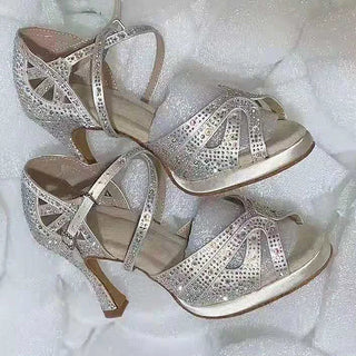 Woman Salsa Dancing Platform Sandals