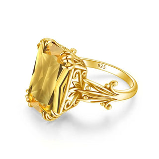 Trendy Delicate Luxury Citrine Stone Rings